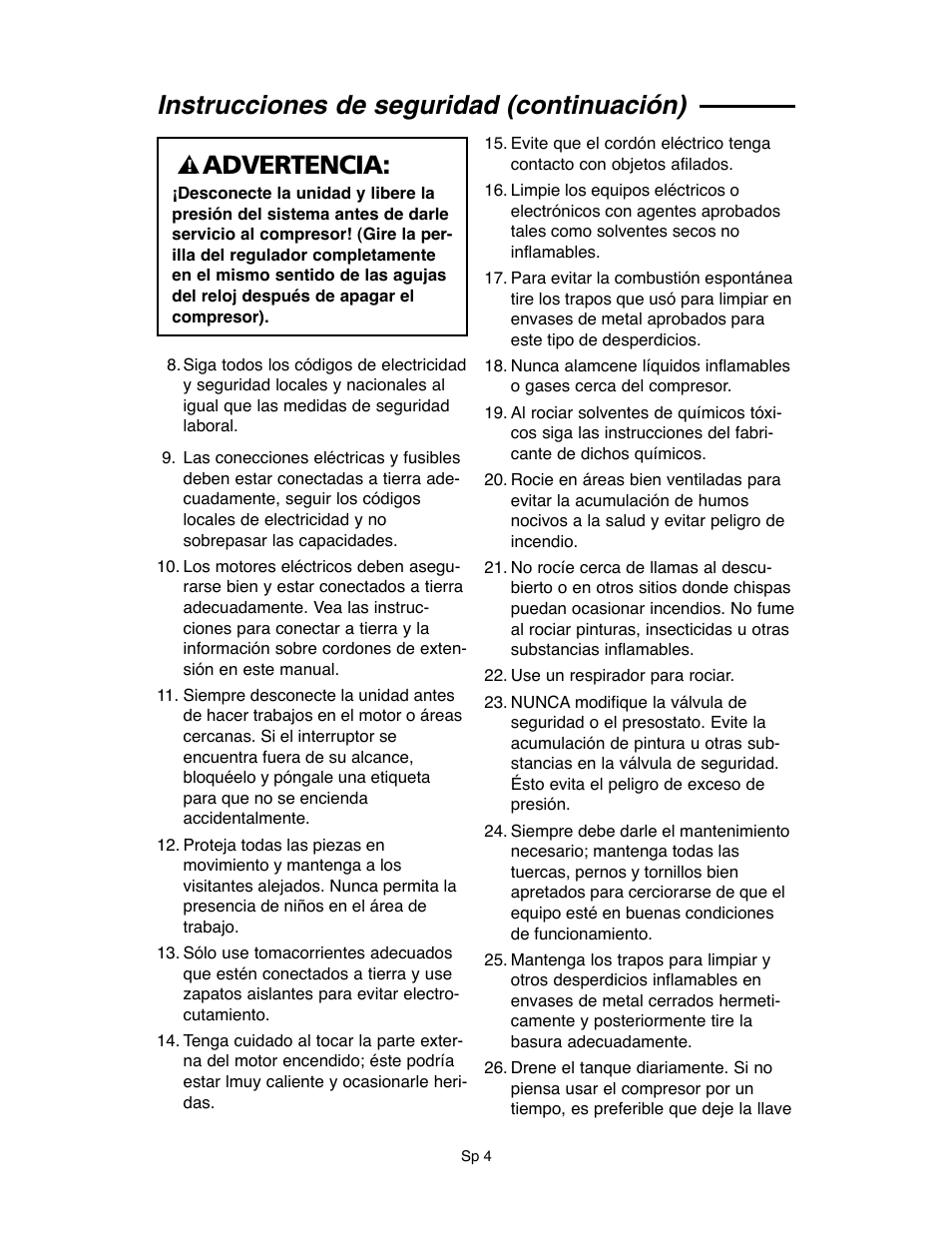 Instrucciones de seguridad (continuación), Advertencia | RIDGID OF45175A User Manual | Page 28 / 72