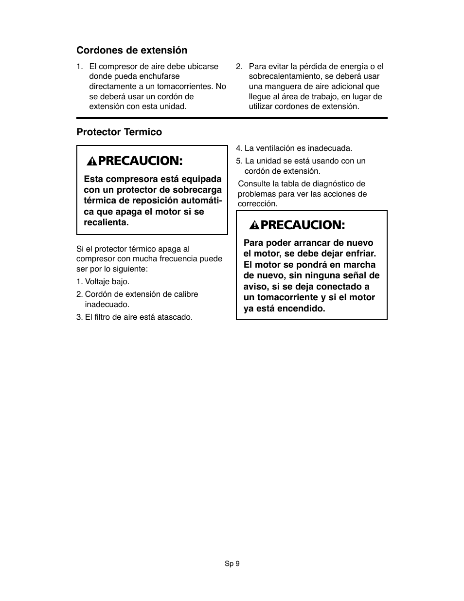 Precaucion | RIDGID OF45175A User Manual | Page 33 / 72