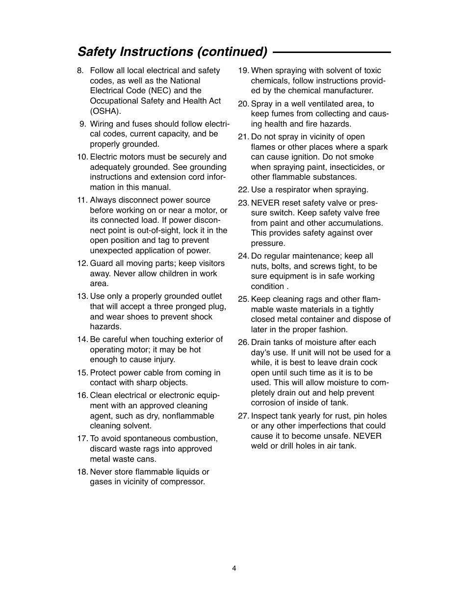 Safety instructions (continued) | RIDGID OF45175A User Manual | Page 4 / 72