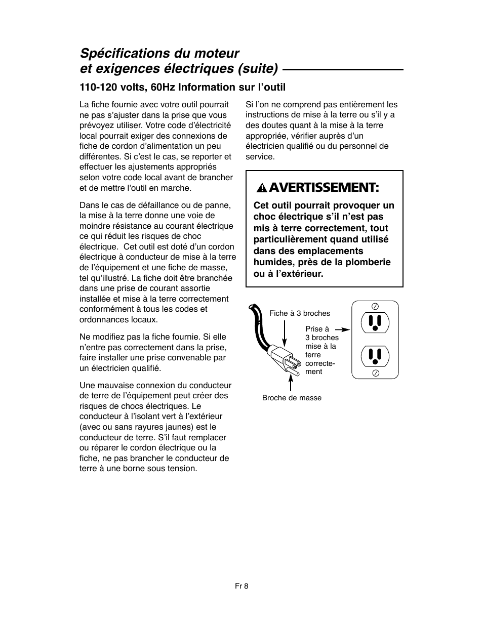 Avertissement | RIDGID OF45175A User Manual | Page 56 / 72