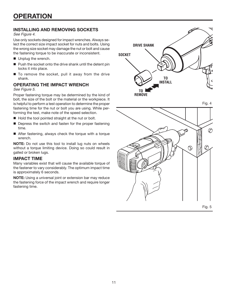Operation | RIDGID R6300 User Manual | Page 11 / 14