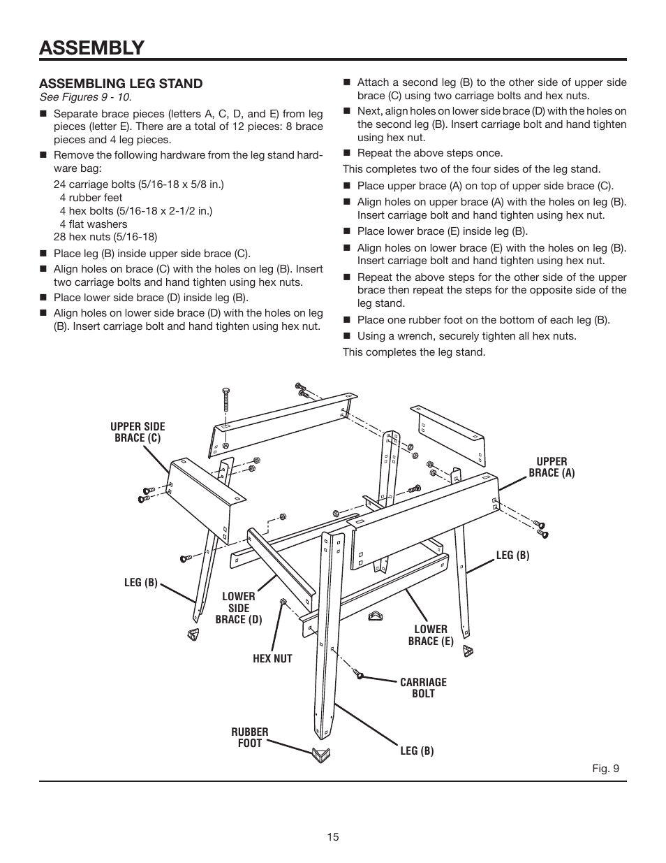 Assembly | RIDGID MS1250LZ User Manual | Page 15 / 36