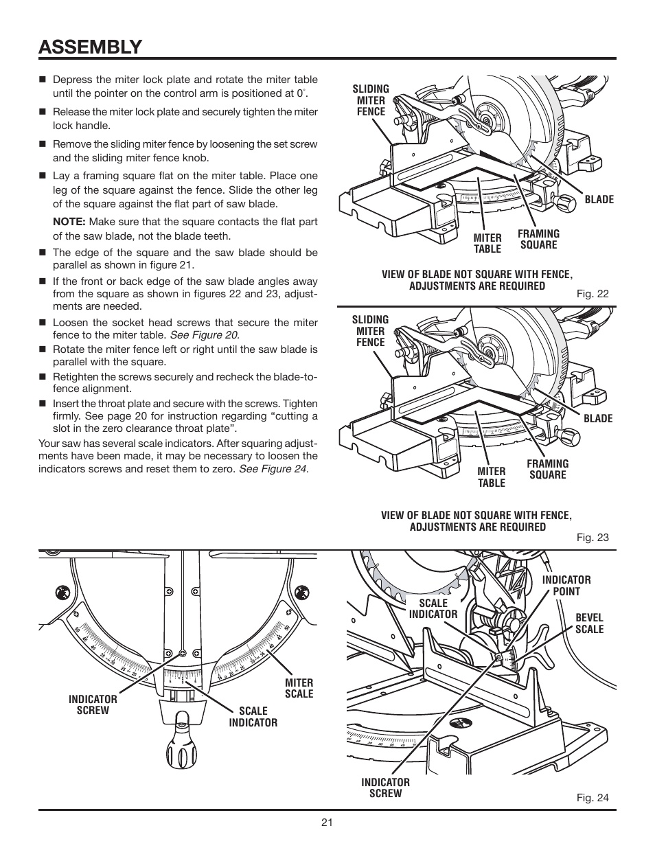 Assembly | RIDGID MS1250LZ User Manual | Page 21 / 36