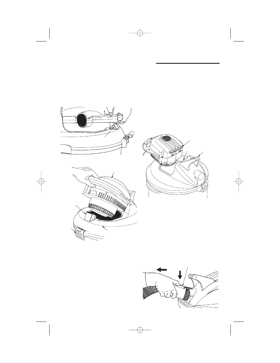 Posicionamiento del soplador desmontable, Ensamblaje del cabezal del motor) | RIDGID WD1665 User Manual | Page 27 / 36