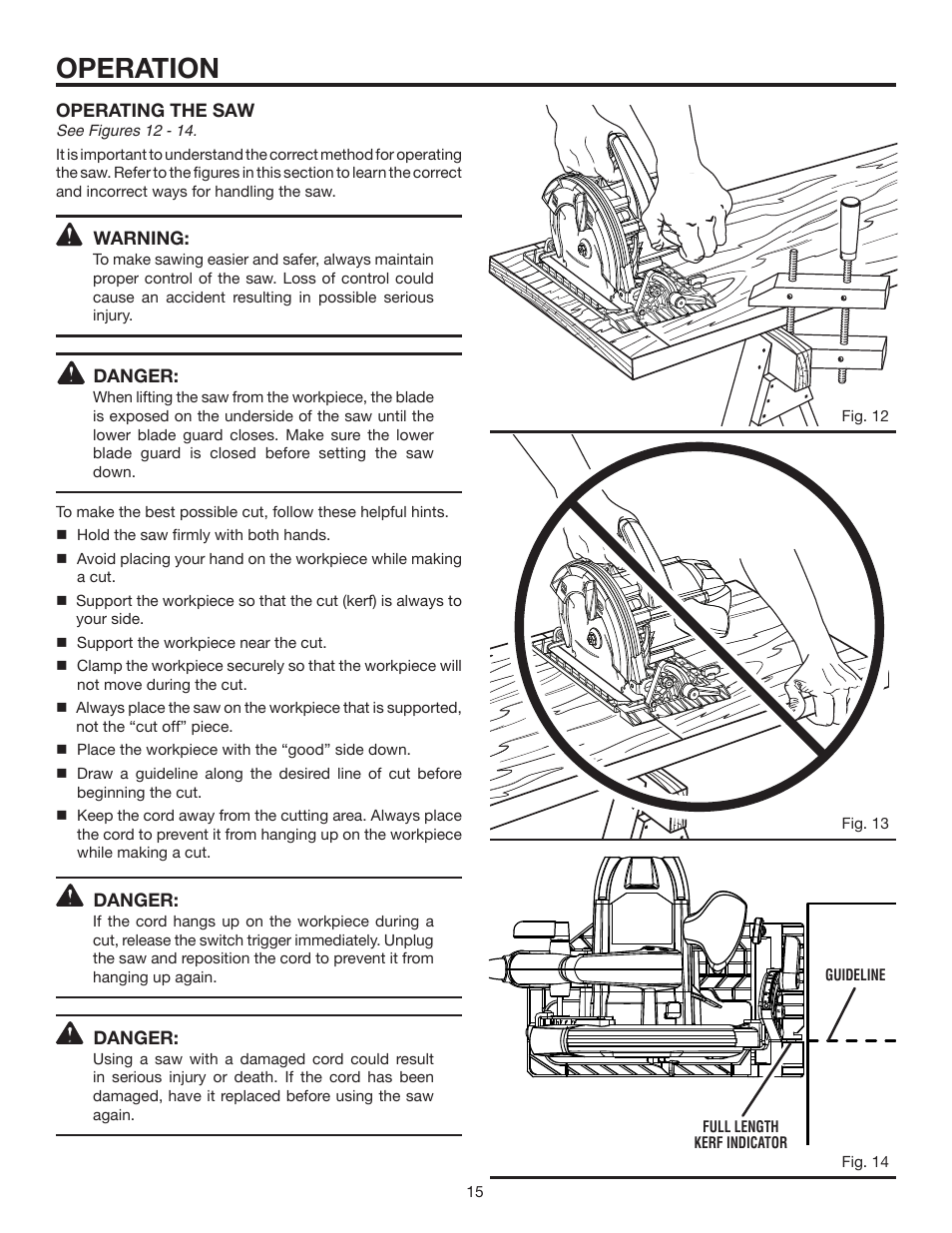 Operation | RIDGID R3202 User Manual | Page 15 / 22