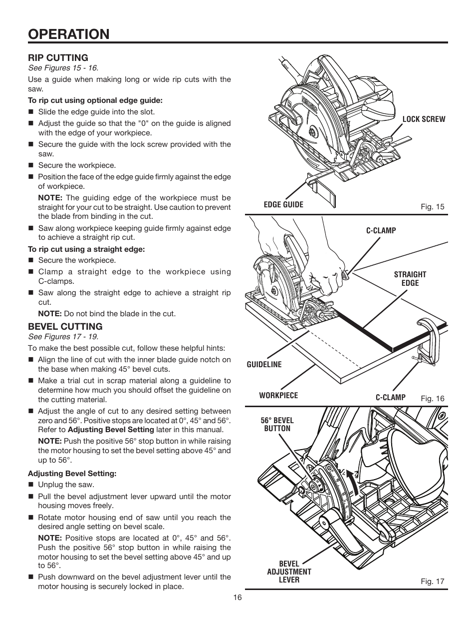 Operation | RIDGID R3202 User Manual | Page 16 / 22