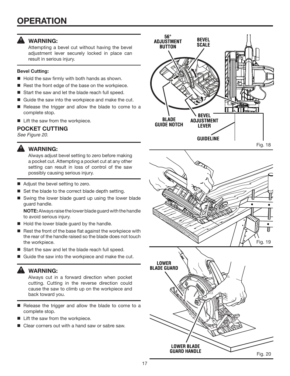 Operation | RIDGID R3202 User Manual | Page 17 / 22