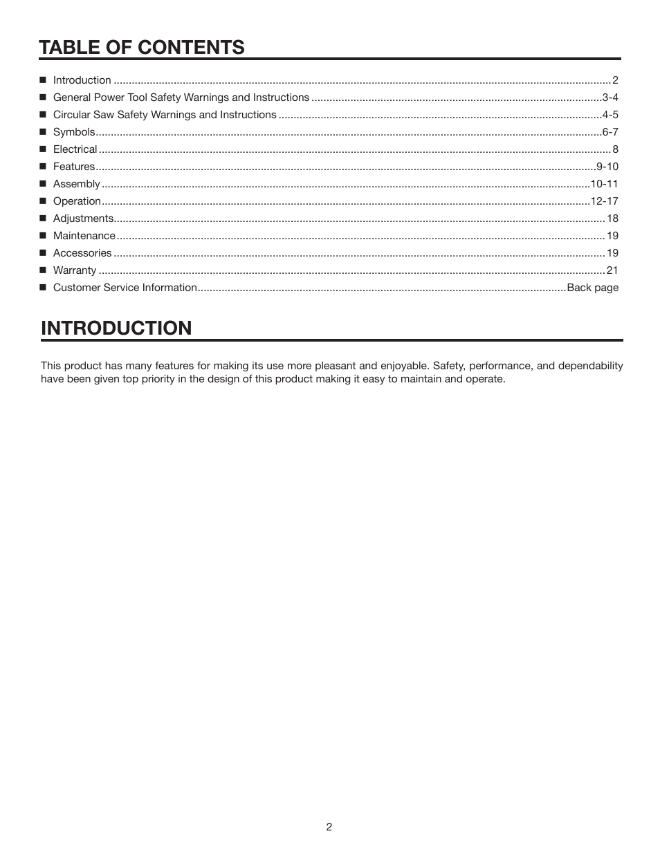 Table of contents introduction | RIDGID R3202 User Manual | Page 2 / 22
