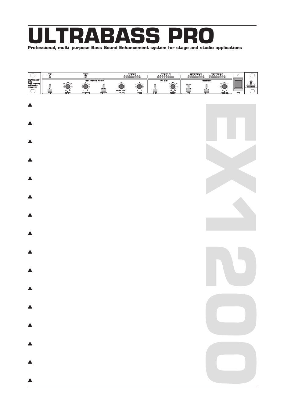 Ex1200, Ultrabass pro | Rain Dance EX1200 User Manual | Page 4 / 16