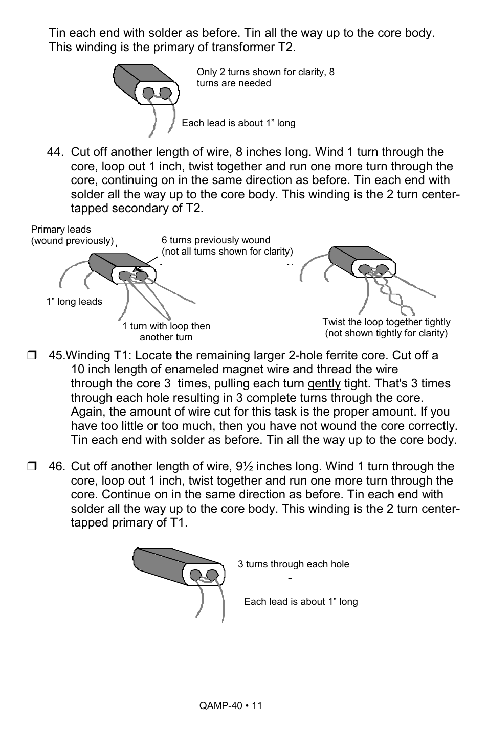 Ramsey Electronics QAMP40 User Manual | Page 11 / 20