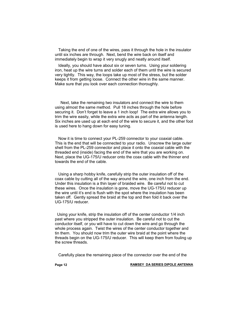 Ramsey Electronics DA-40 User Manual | Page 12 / 16