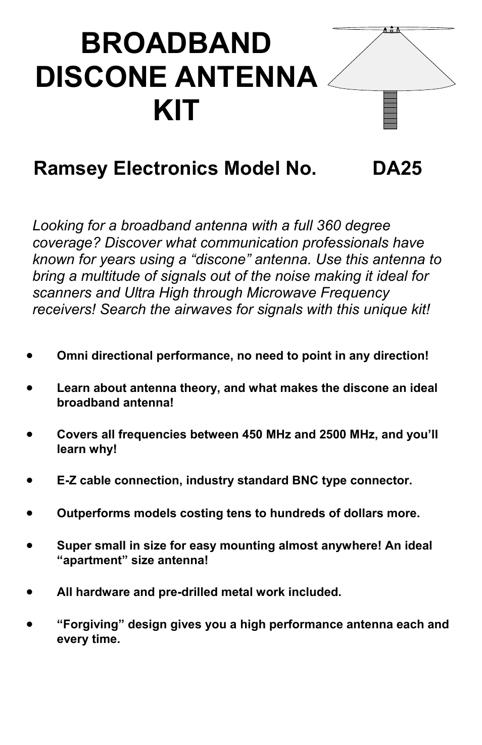 Ramsey Electronics DA25 User Manual | 20 pages