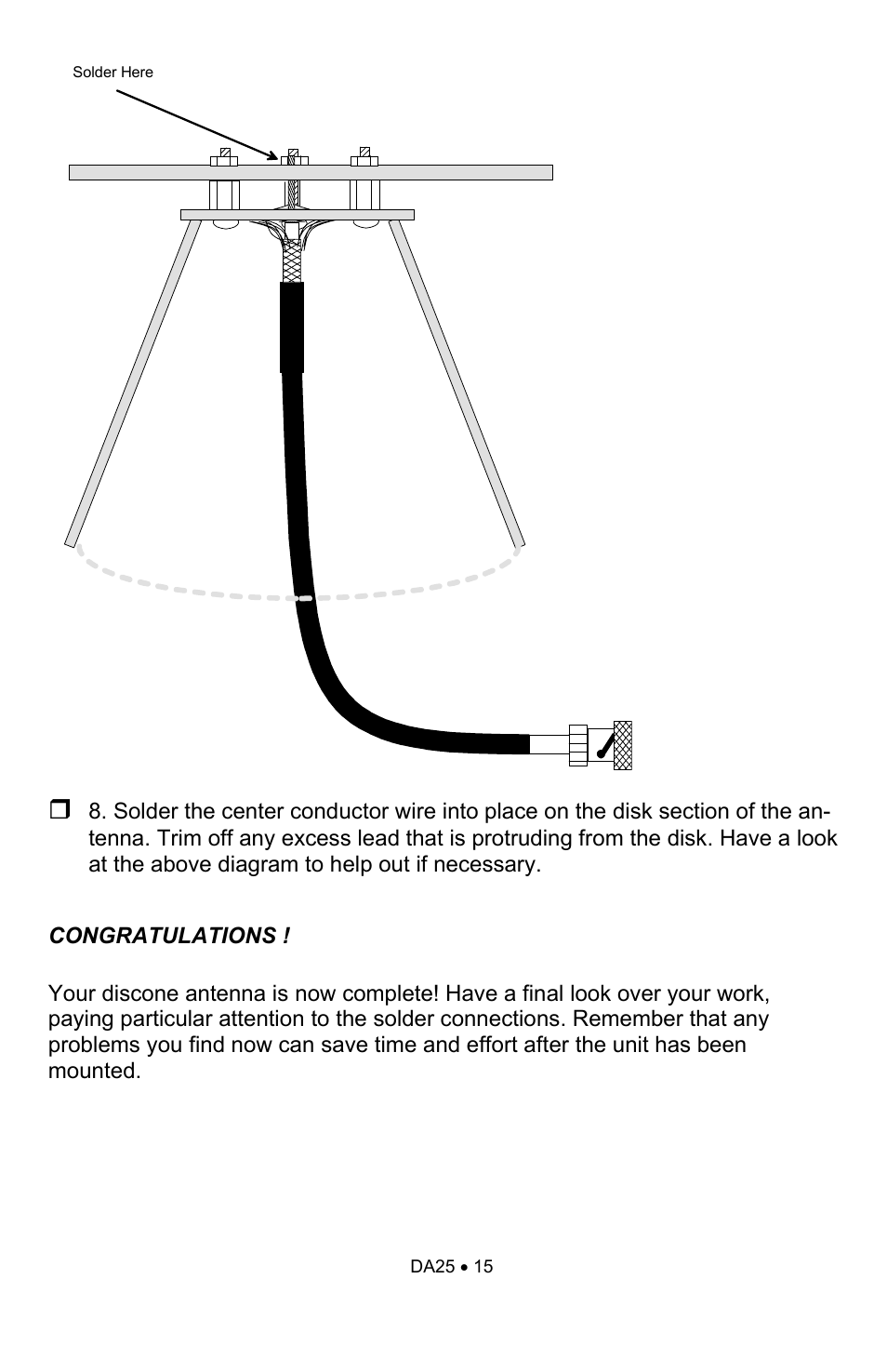 Ramsey Electronics DA25 User Manual | Page 15 / 20