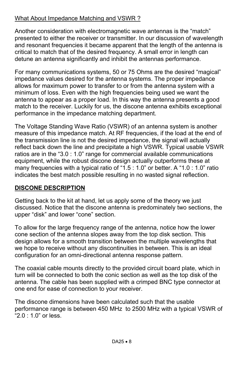 Ramsey Electronics DA25 User Manual | Page 8 / 20