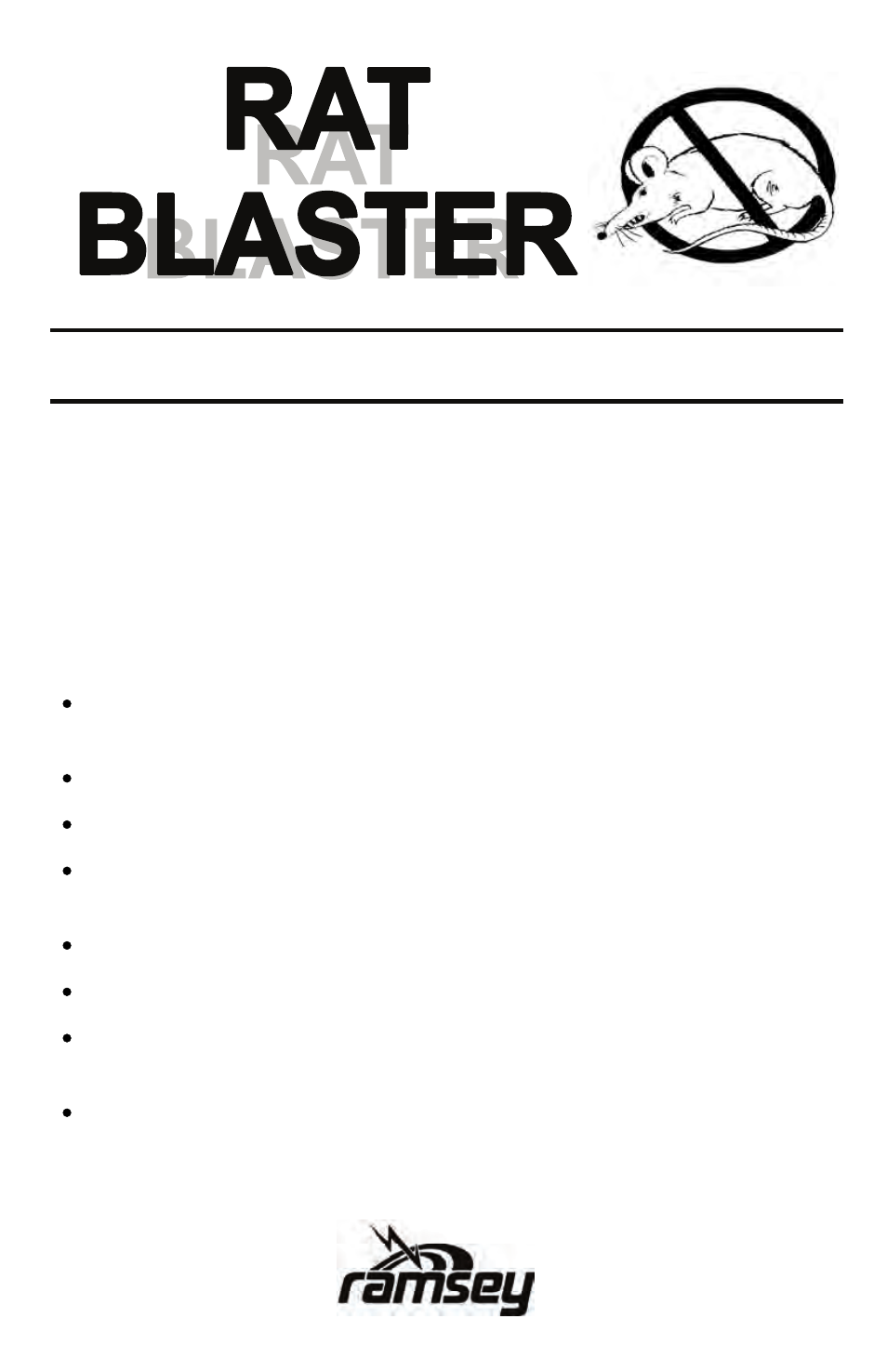 Ramsey Electronics Rat Blaster RB1 User Manual | 18 pages