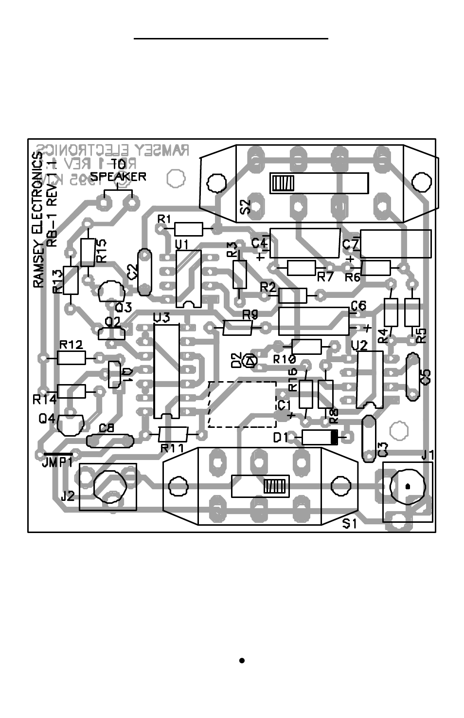 Rb1 parts layout diagram | Ramsey Electronics Rat Blaster RB1 User Manual | Page 8 / 18