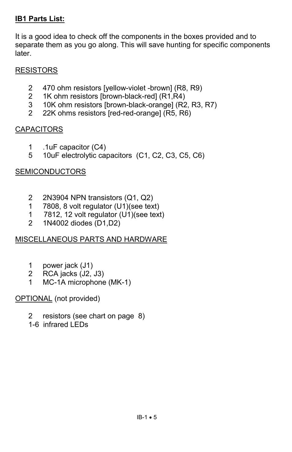 Ramsey Electronics Interface Board Kit IB1 User Manual | Page 5 / 12