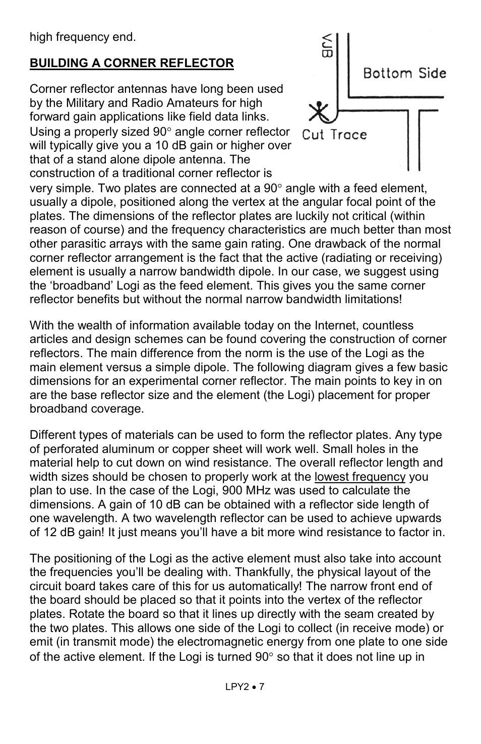 Ramsey Electronics The `Logi' Log Periodic Antenna LPY915 User Manual | Page 7 / 12