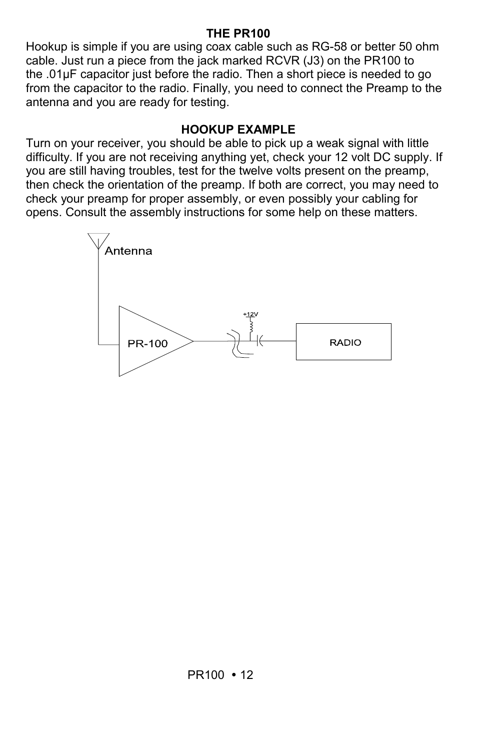 Ramsey Electronics VHF Low Noise Preamp Kit PR100 User Manual | Page 12 / 16