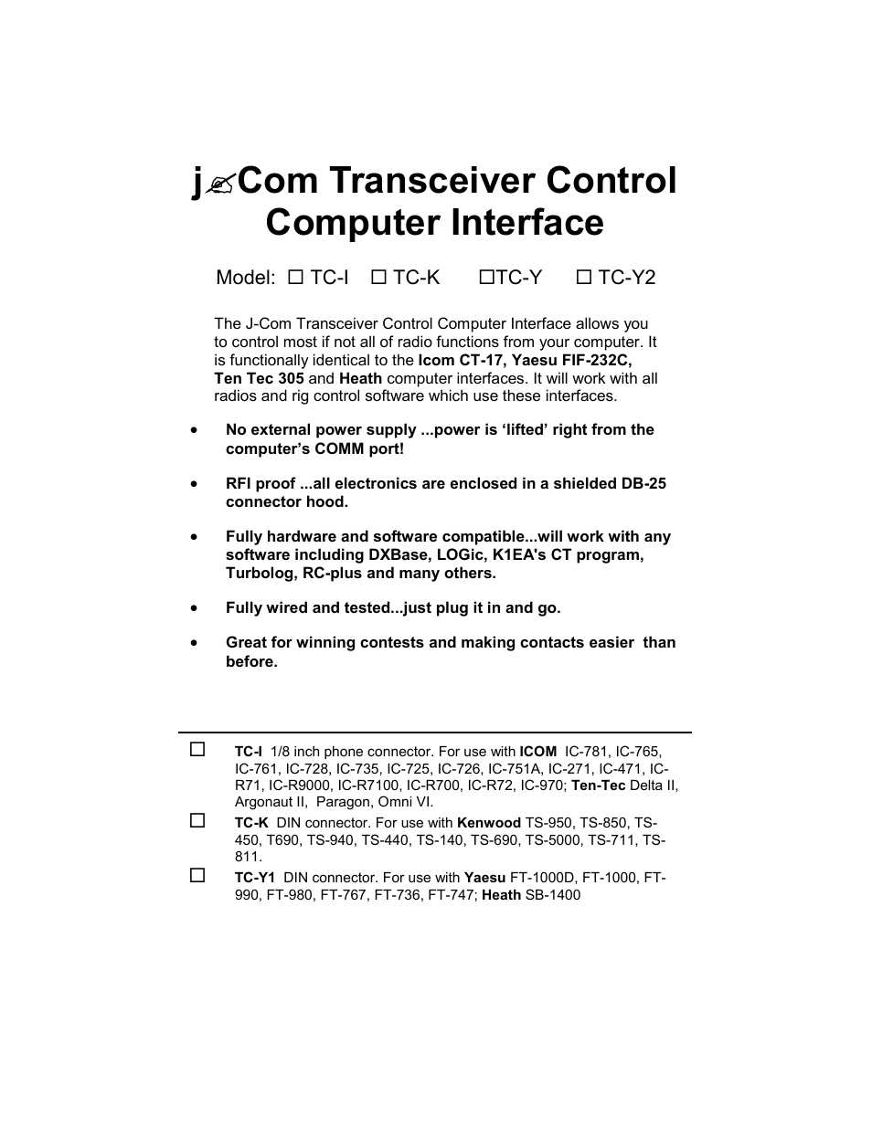 Ramsey Electronics TCCI-1 User Manual | 11 pages