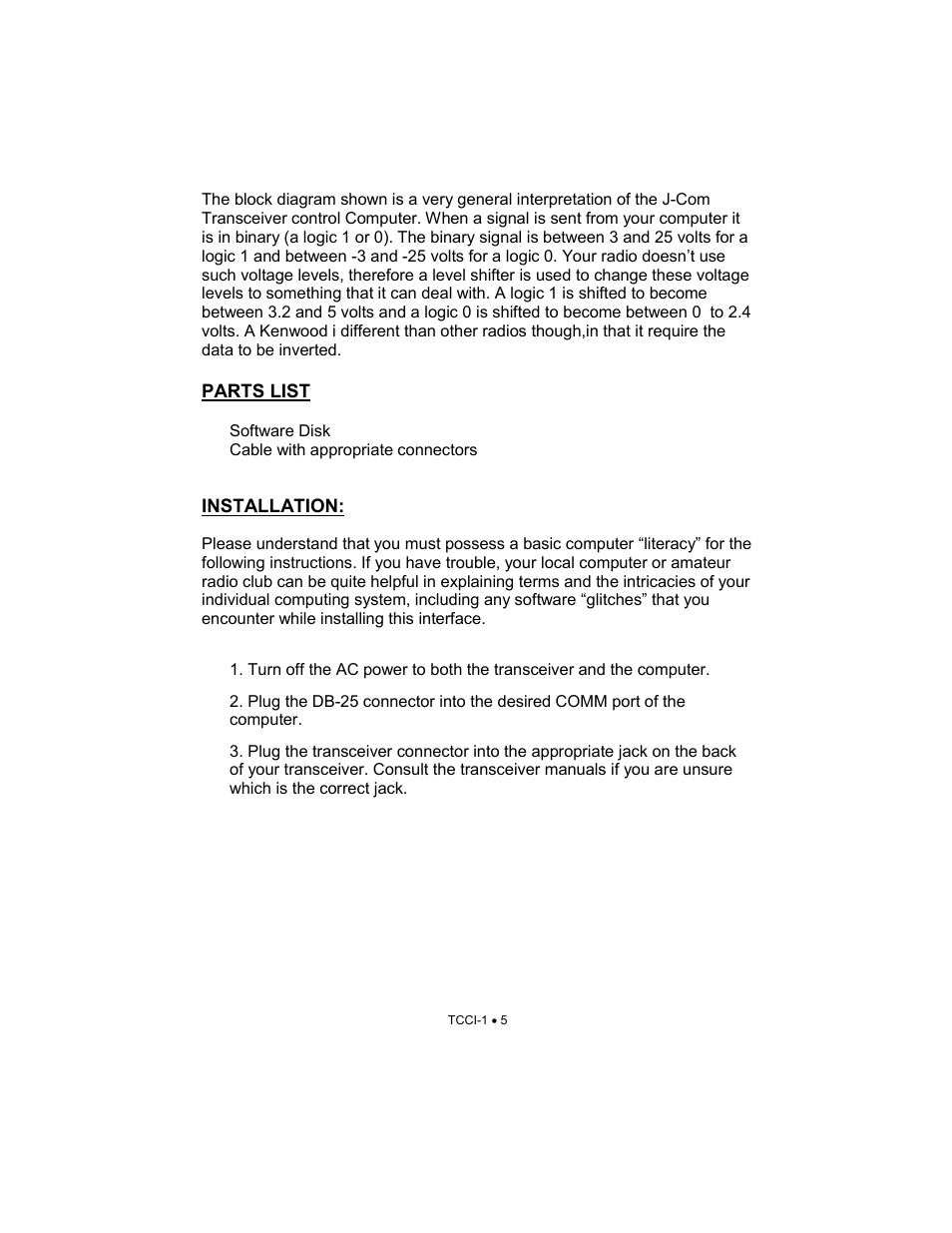 Ramsey Electronics TCCI-1 User Manual | Page 5 / 11