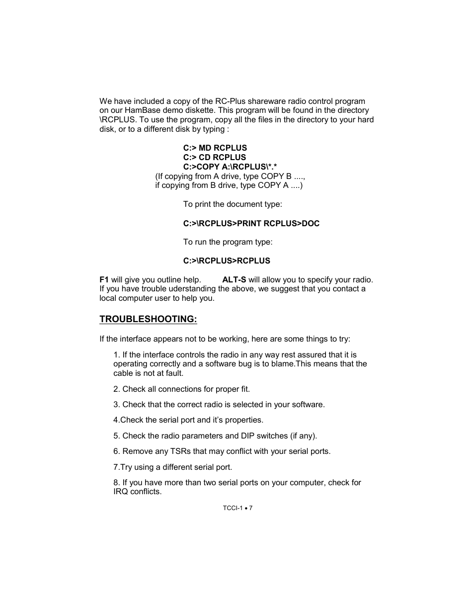 Ramsey Electronics TCCI-1 User Manual | Page 7 / 11