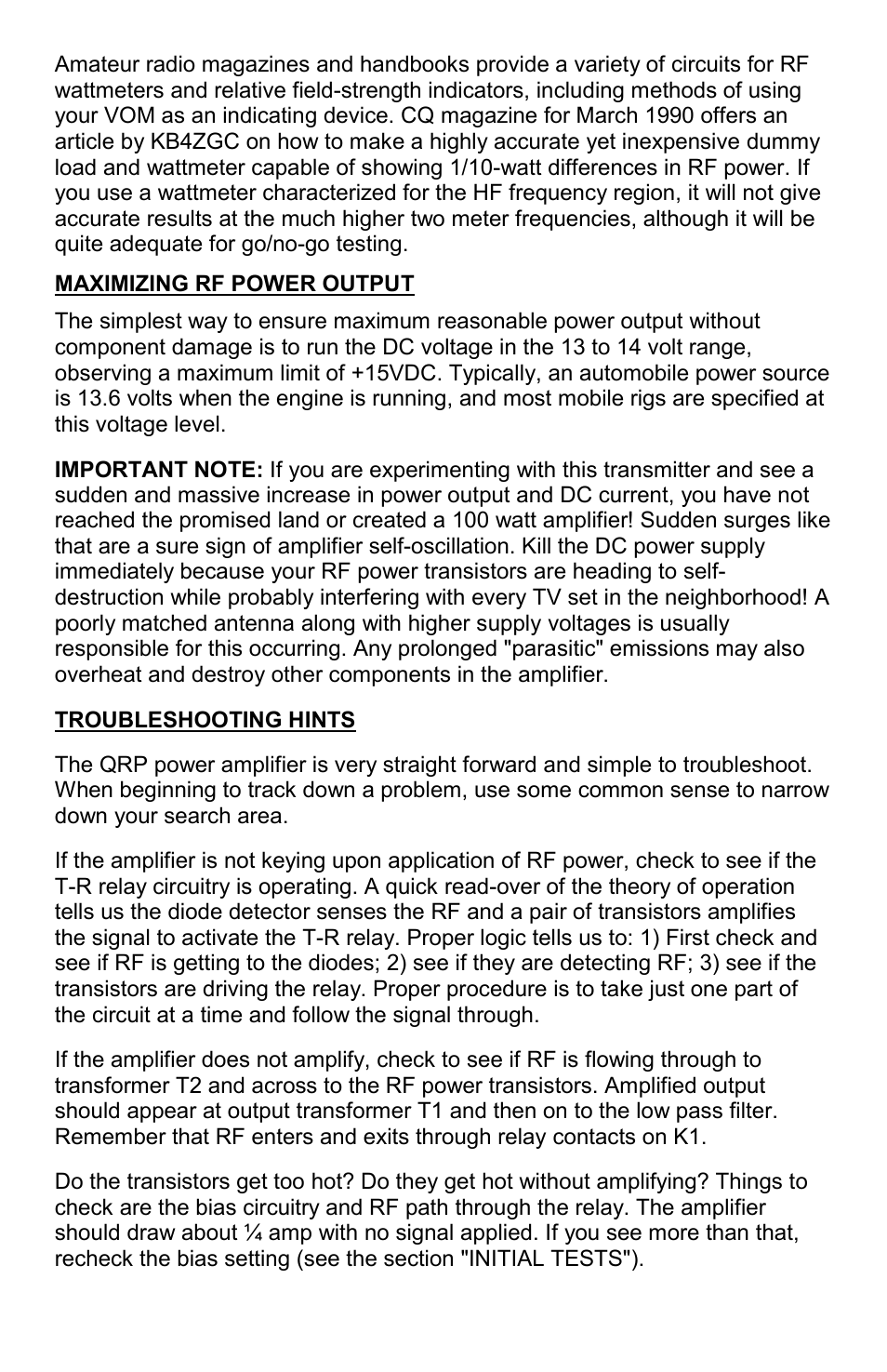 Ramsey Electronics QRP CW POWER AMPLIFIER KIT QAMP30 User Manual | Page 15 / 20