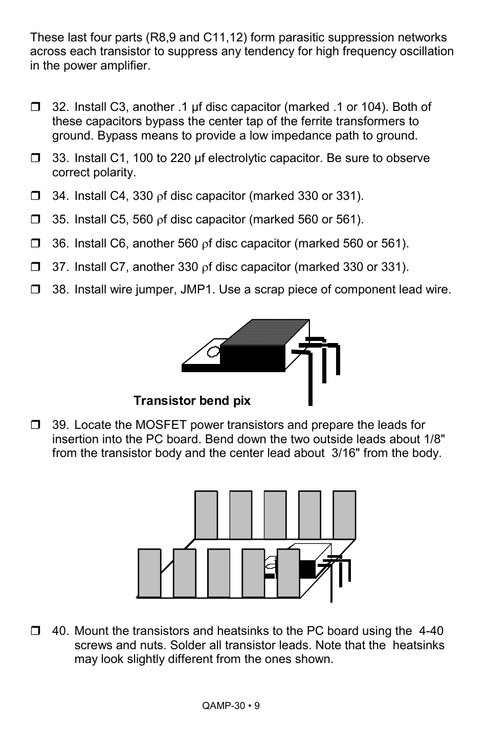 Ramsey Electronics QRP CW POWER AMPLIFIER KIT QAMP30 User Manual | Page 9 / 20