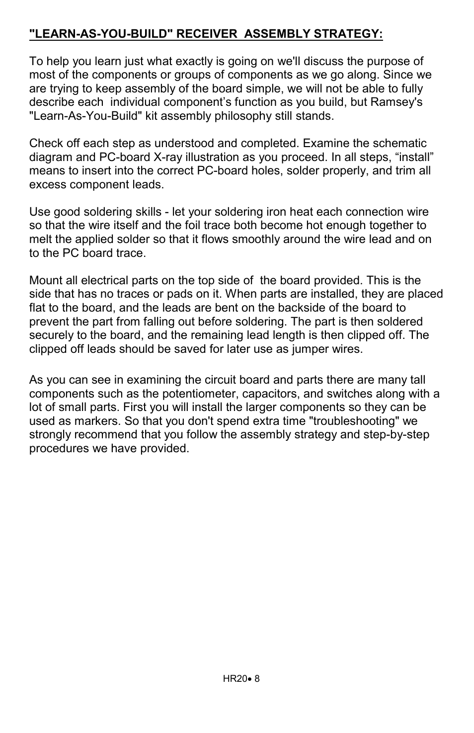 Ramsey Electronics HR20 User Manual | Page 8 / 28