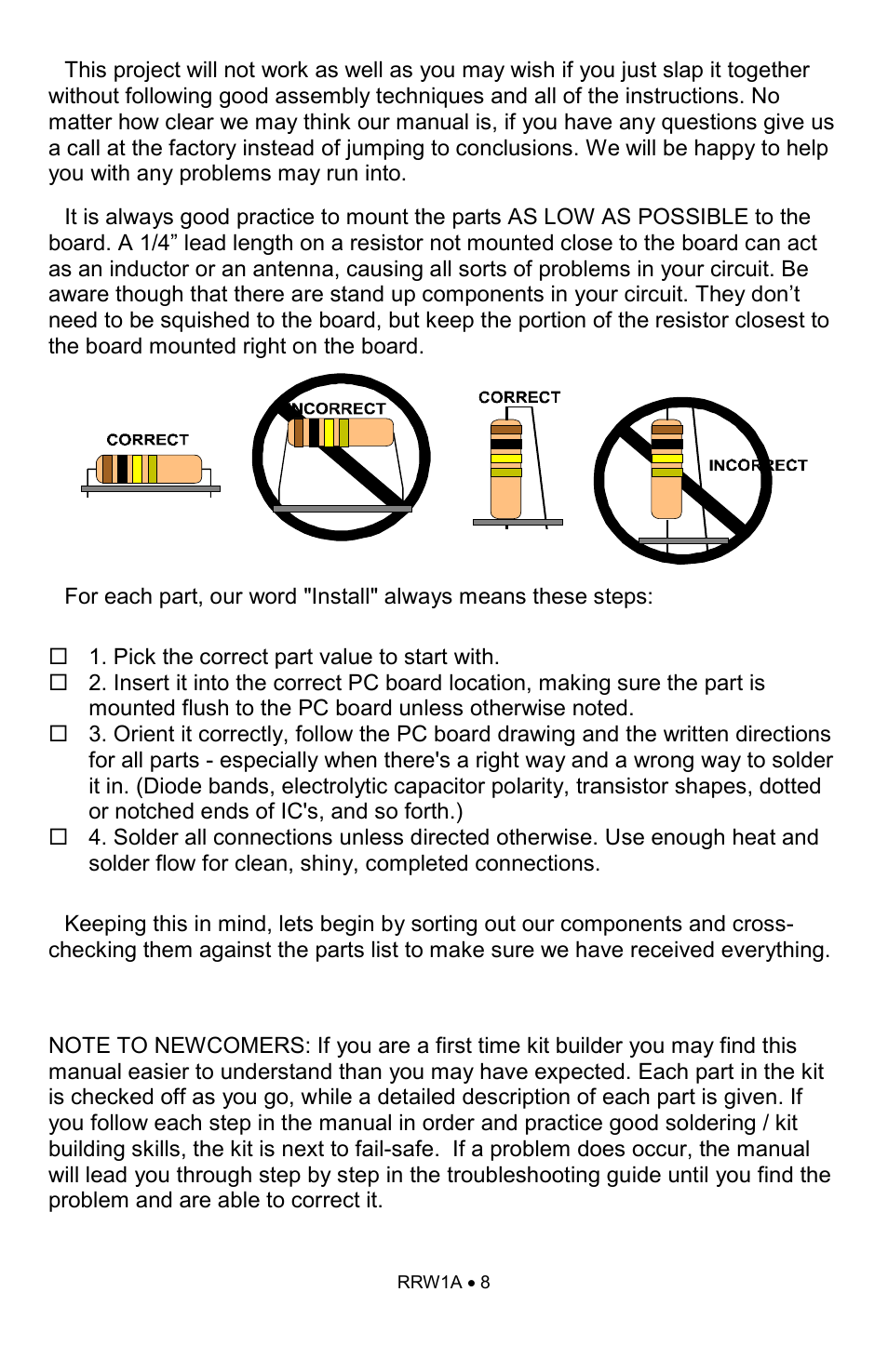 Ramsey Electronics RRW1A User Manual | Page 8 / 20