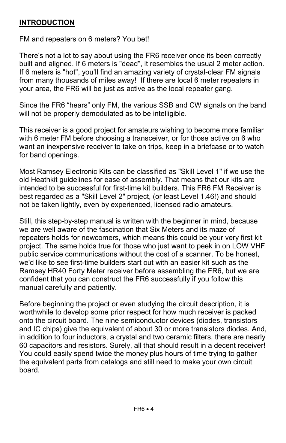 Ramsey Electronics FR6 User Manual | Page 4 / 24