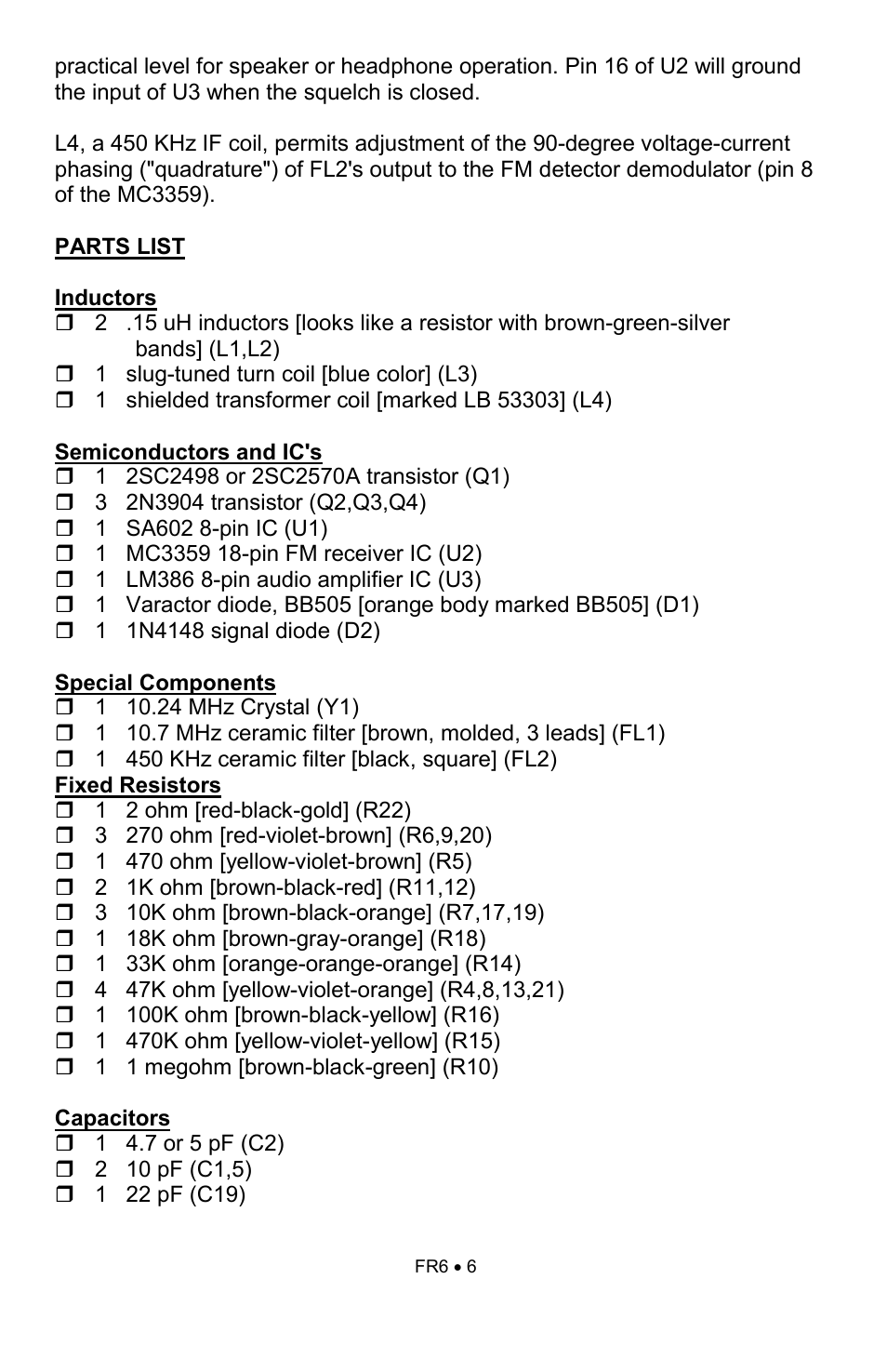 Ramsey Electronics FR6 User Manual | Page 6 / 24