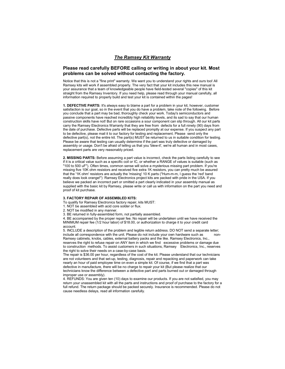 Ramsey Electronics FM10A User Manual | Page 27 / 28