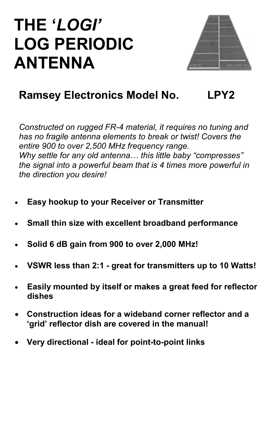 Ramsey Electronics LPY2 User Manual | 12 pages