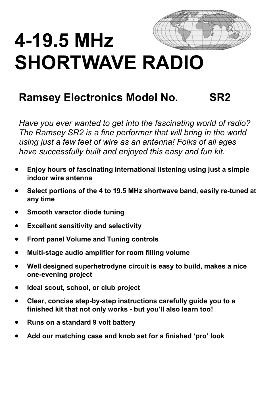 Ramsey Electronics SR2 User Manual | 28 pages