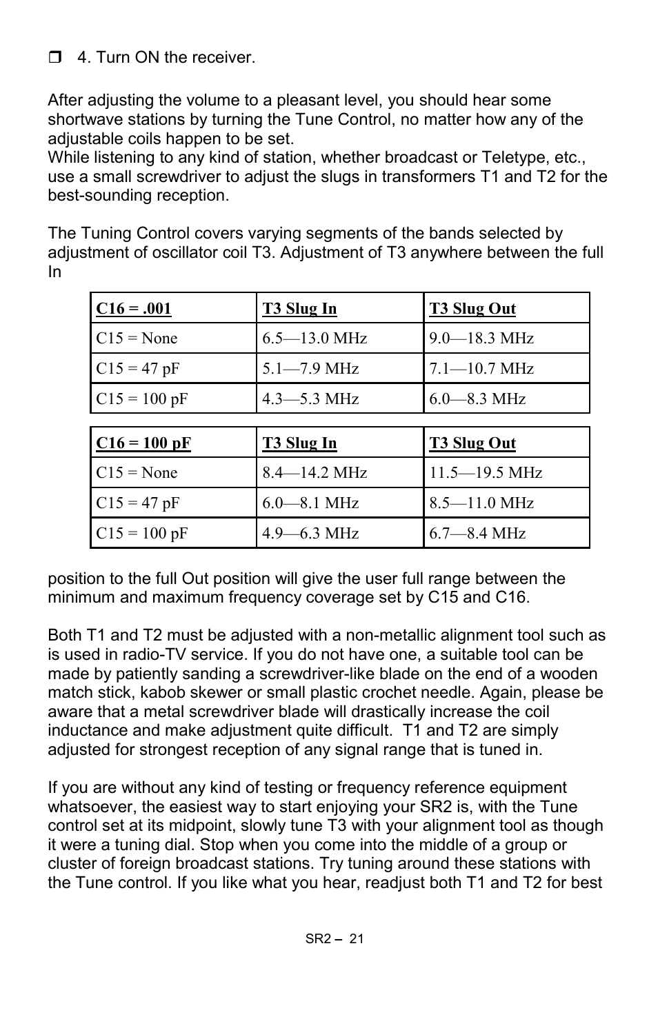 Ramsey Electronics SR2 User Manual | Page 21 / 28