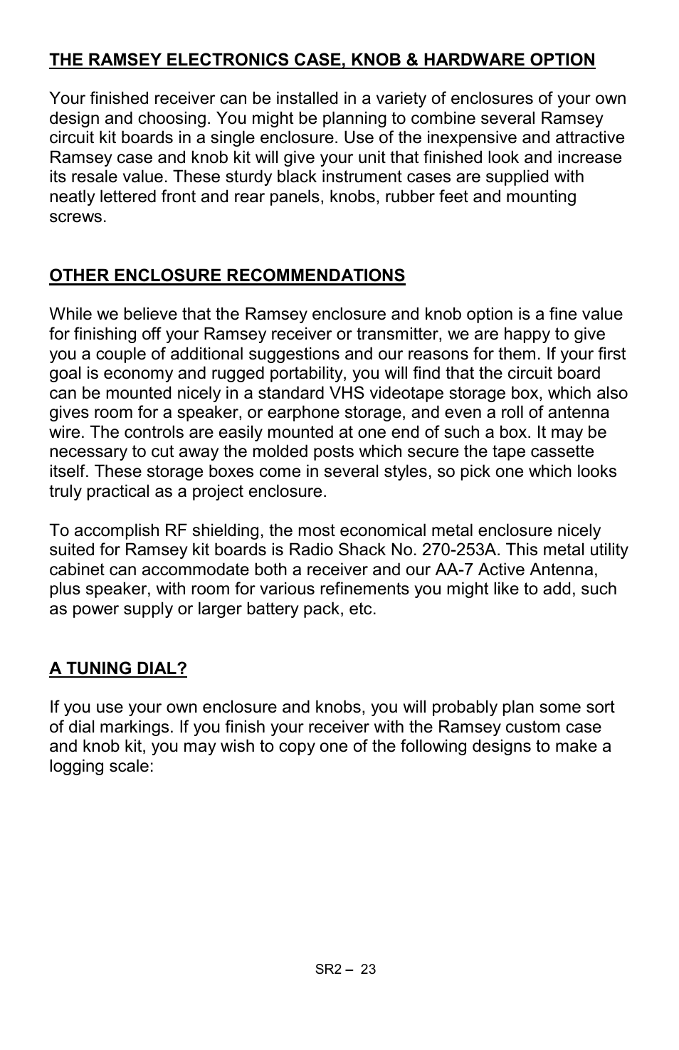 Ramsey Electronics SR2 User Manual | Page 23 / 28