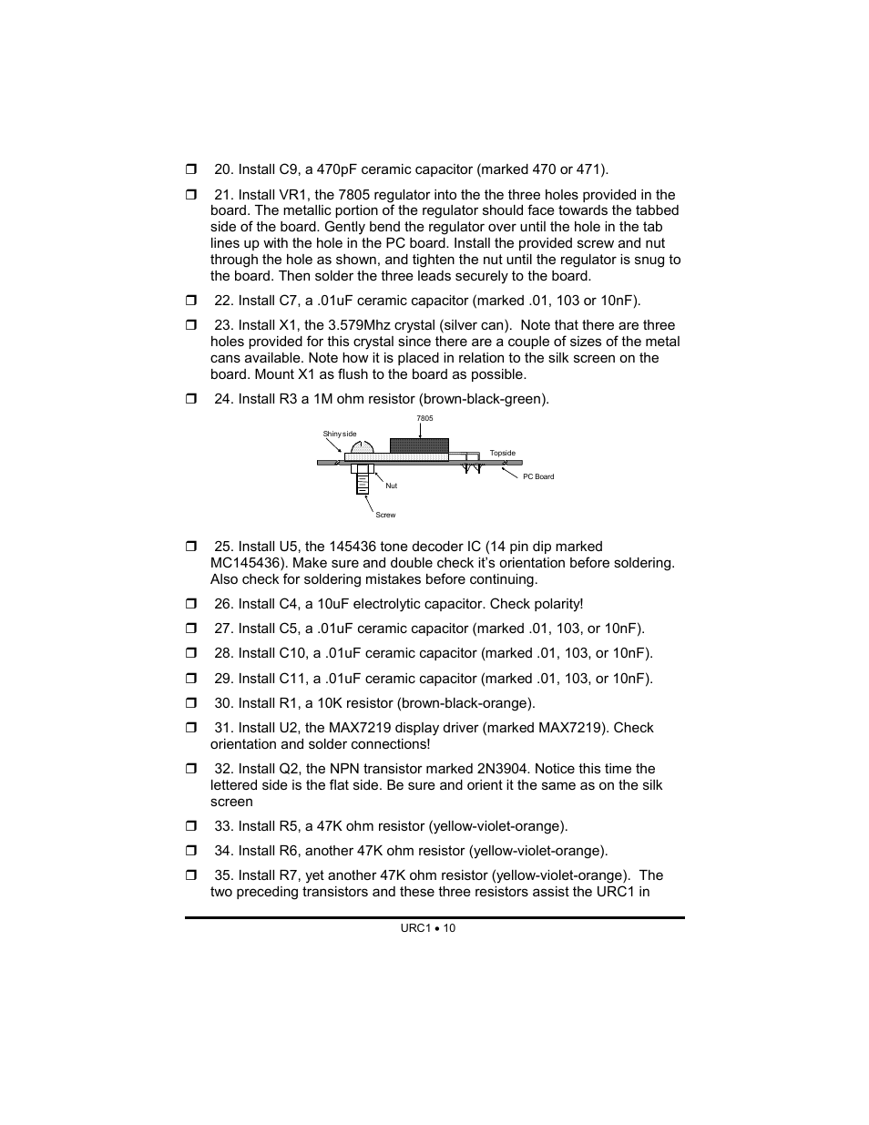 Ramsey Electronics URC1 User Manual | Page 10 / 31