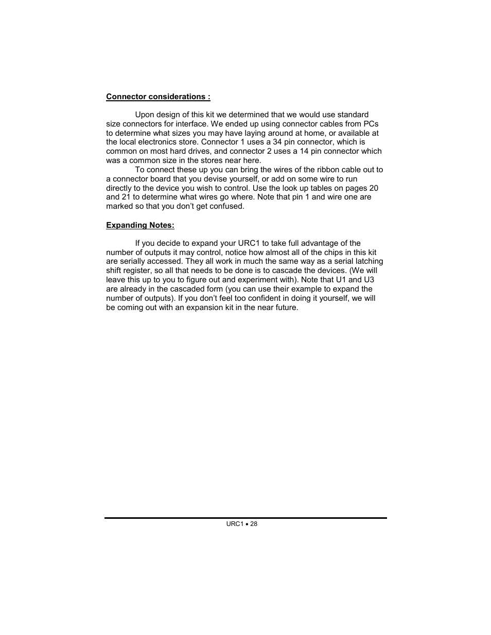 Ramsey Electronics URC1 User Manual | Page 28 / 31