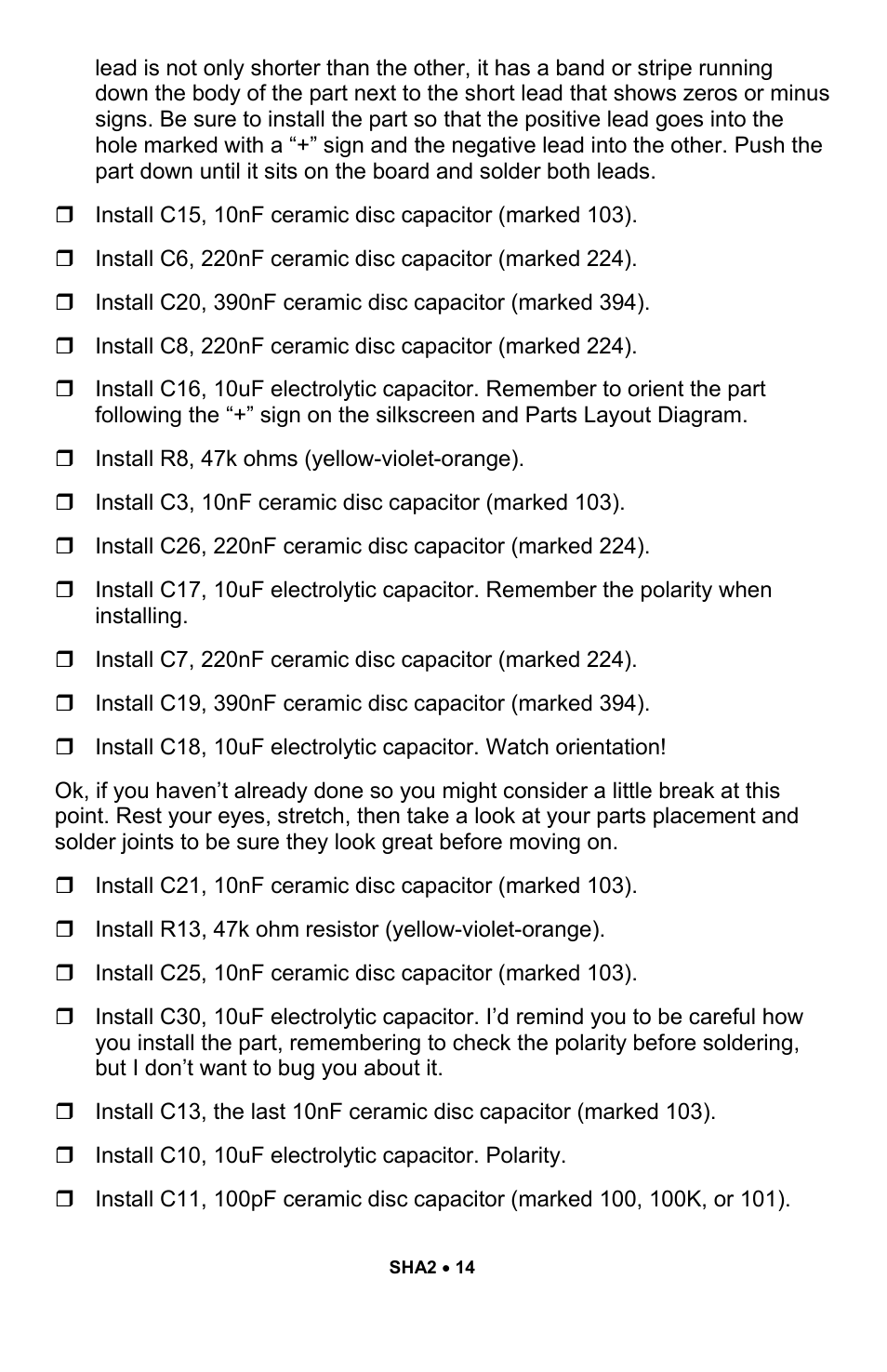 Ramsey Electronics SHA2 User Manual | Page 14 / 24