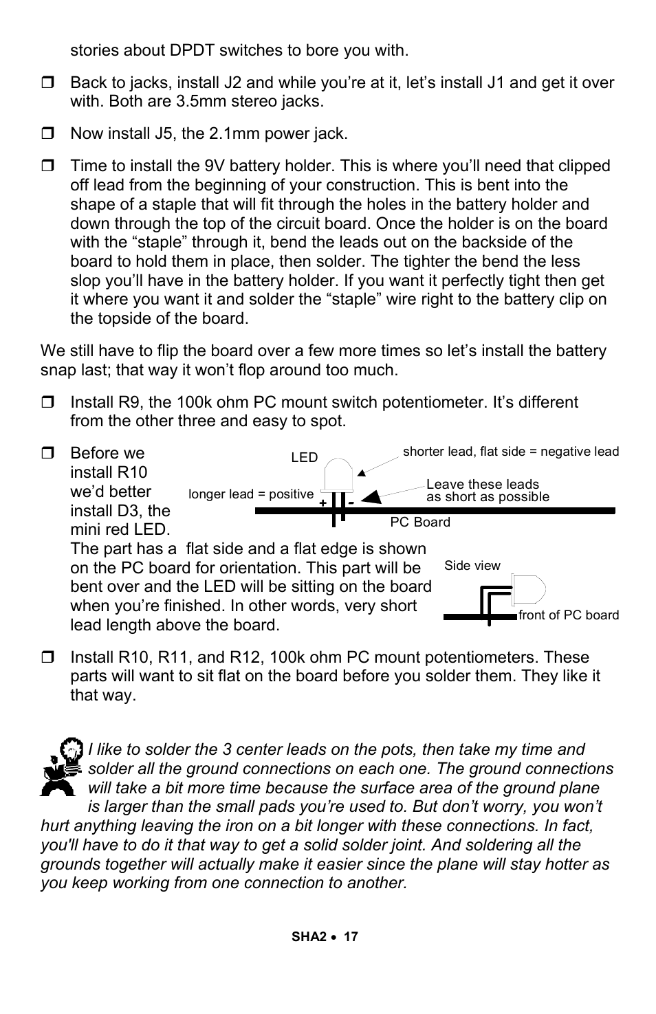 Ramsey Electronics SHA2 User Manual | Page 17 / 24