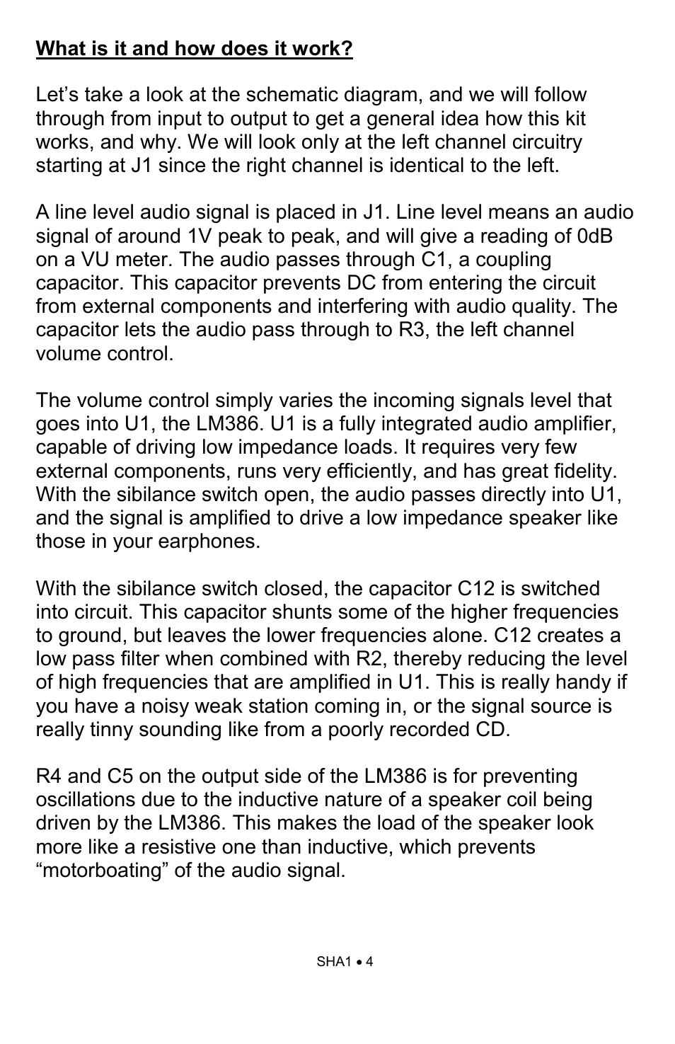 Ramsey Electronics SHA1 User Manual | Page 4 / 20