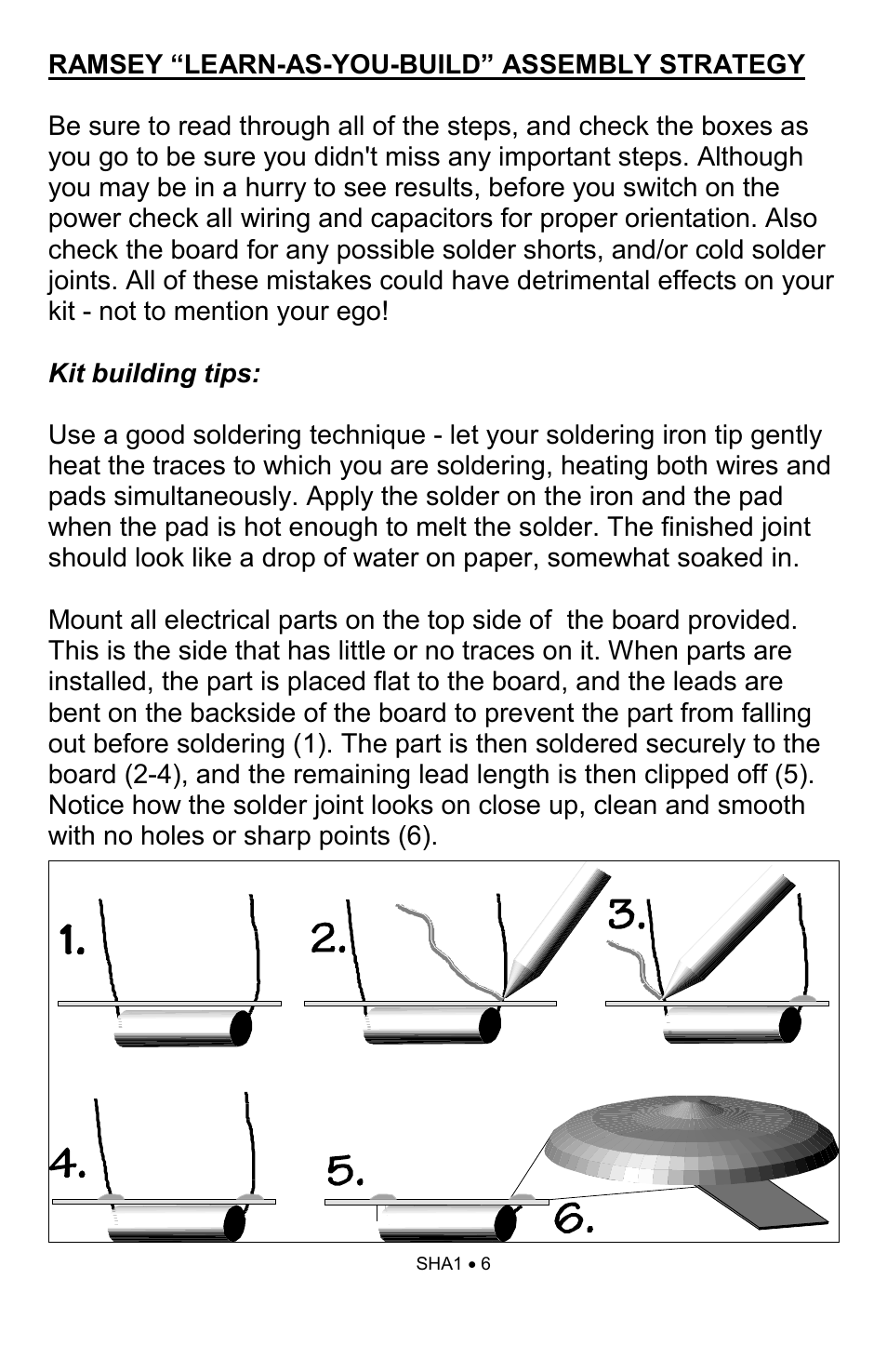 Ramsey Electronics SHA1 User Manual | Page 6 / 20