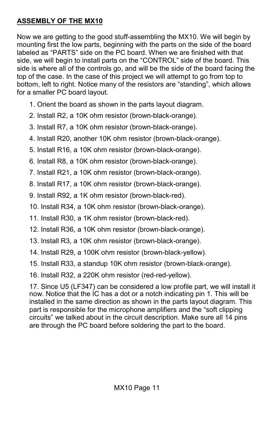 Ramsey Electronics MX10 User Manual | Page 11 / 32