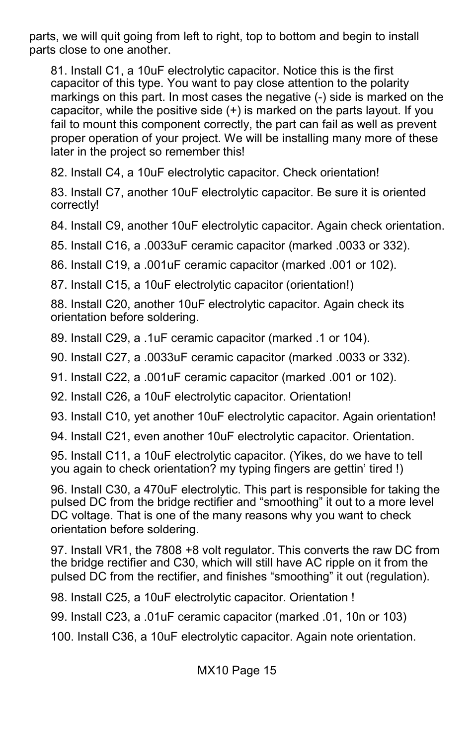Ramsey Electronics MX10 User Manual | Page 15 / 32
