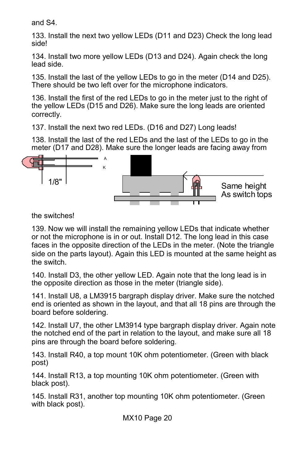 Ramsey Electronics MX10 User Manual | Page 20 / 32