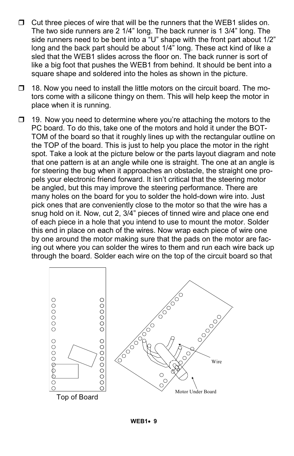 Ramsey Electronics Walking Electronic Bug WEB1 User Manual | Page 9 / 20