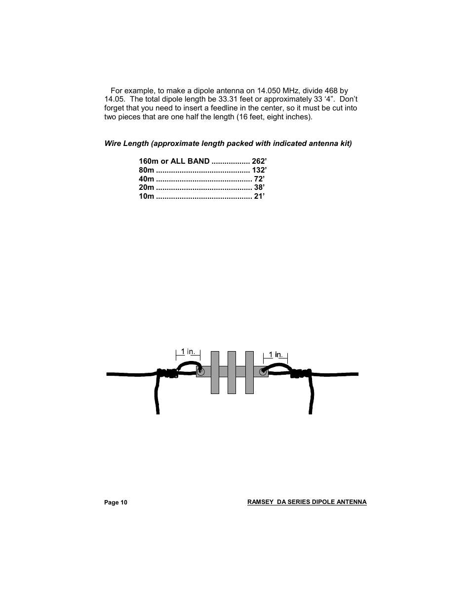 Ramsey Electronics Dipole Antenna DA-1 User Manual | Page 10 / 16