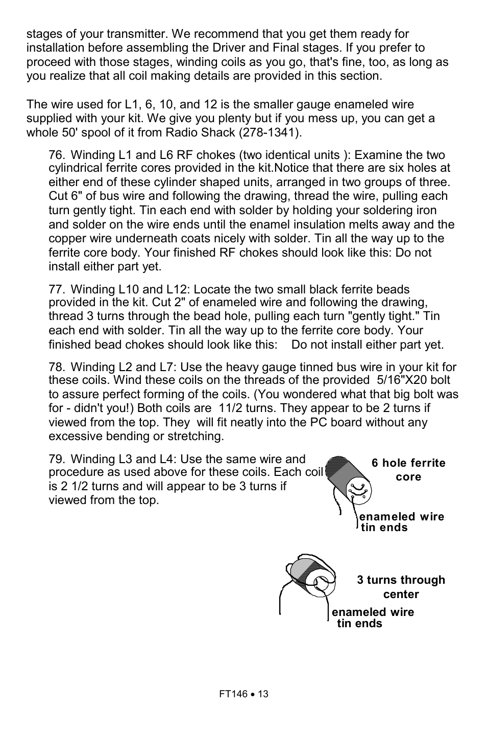 Ramsey Electronics FT146 User Manual | Page 13 / 28