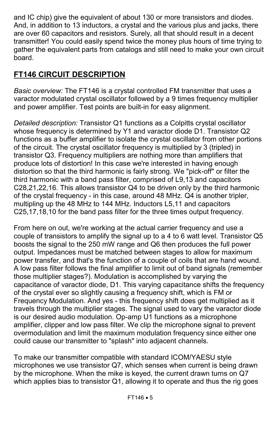 Ramsey Electronics FT146 User Manual | Page 5 / 28